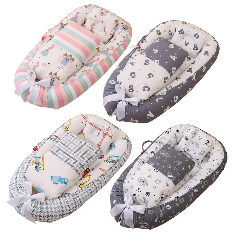 

Baby Bed Bassinet Nest Newborn Lounger Newborn Lounger Pillow Basket Portable Cot Crib Travel Cradle Cushion For Infants