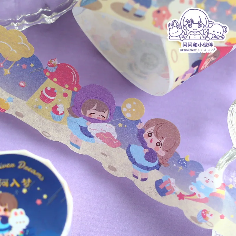

Kawaii Girls Picnic Time Washi Tape Cute Cartoon Decorative Adhesive Tape DIY Diary Scrapbook Decoration Stationery Sticker