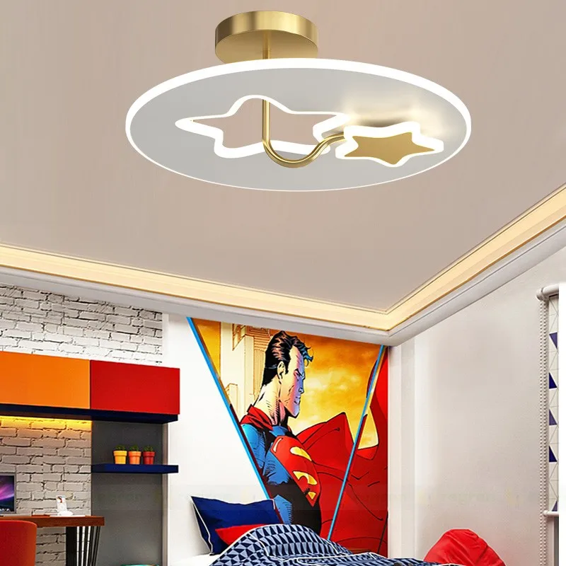 American Bedroom Bar surface led Lamp Star Circular Ceiling fixtures Modern Macaron Corridor Balcony Ceiling light Kids Room Led