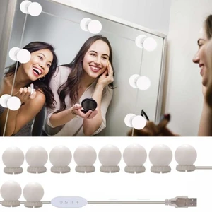 Style LED Mirror Light Makeup Mirror USB Cosmetic Make Up Lamp 10 Bulbs Kit 3 Colors Lighting Beauty in Pakistan