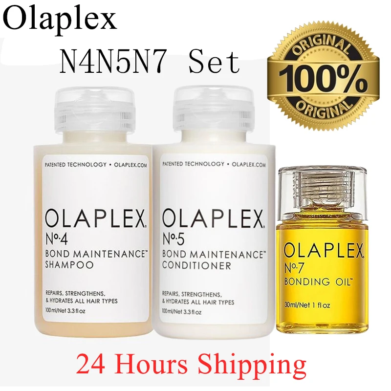 

3PCS OLAPLEX Original N4N5N7 Set Hair Shampoo Perfector Conditioner Anti-high Temperature Repair Bonding Nursing Hair