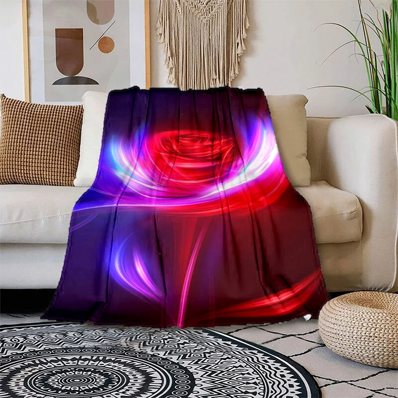 

Colorful Magical Fantasy Abstract Art Print Purple Flannel Soft for Sofa Bed Couch Throw Blankets Gift for Kid Girl Moon Blanket