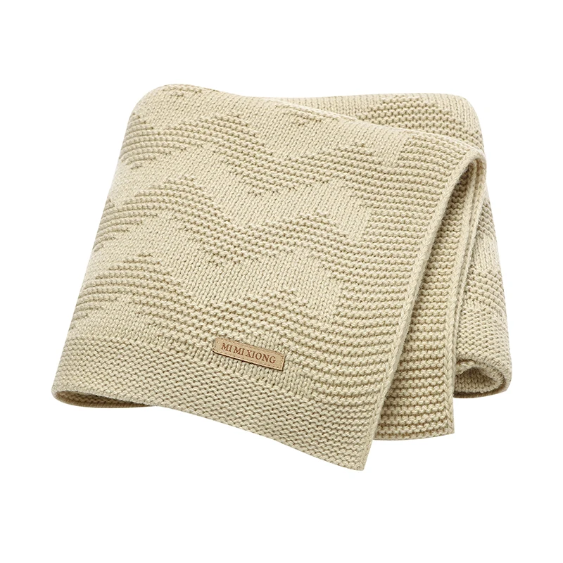 

Baby Blanket Knitted Newborn Super Soft Stroller Swaddle Wrap 90*70cm Infant Sleeping Covers for Monthly Toddler Receiving Quilt