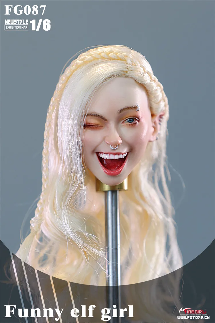 

Предварительная продажа игрушек для девочки-Стрелялки 1/6 FG087 эльфа девушка Adah голова женская Лепка с длинными волосами для 12-дюймовой экшн-ф...