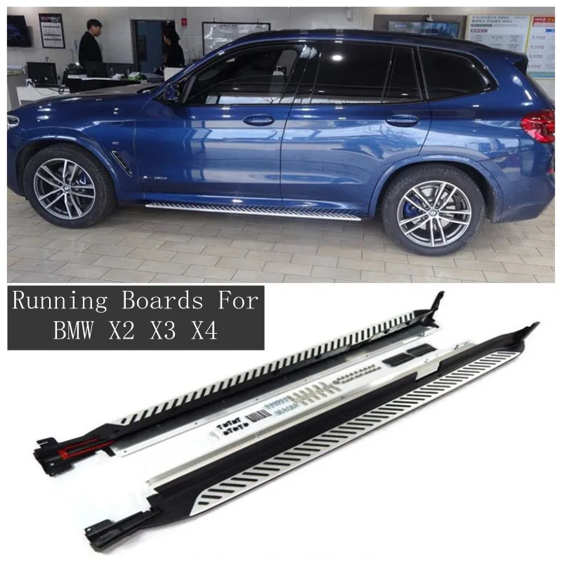 

High Quality Aluminum Alloy Running Boards Side Step Bar Pedals Fits For BMW X2 X3 X4 F39 G01 G08 G02 2018 2019 2020 2021 2022
