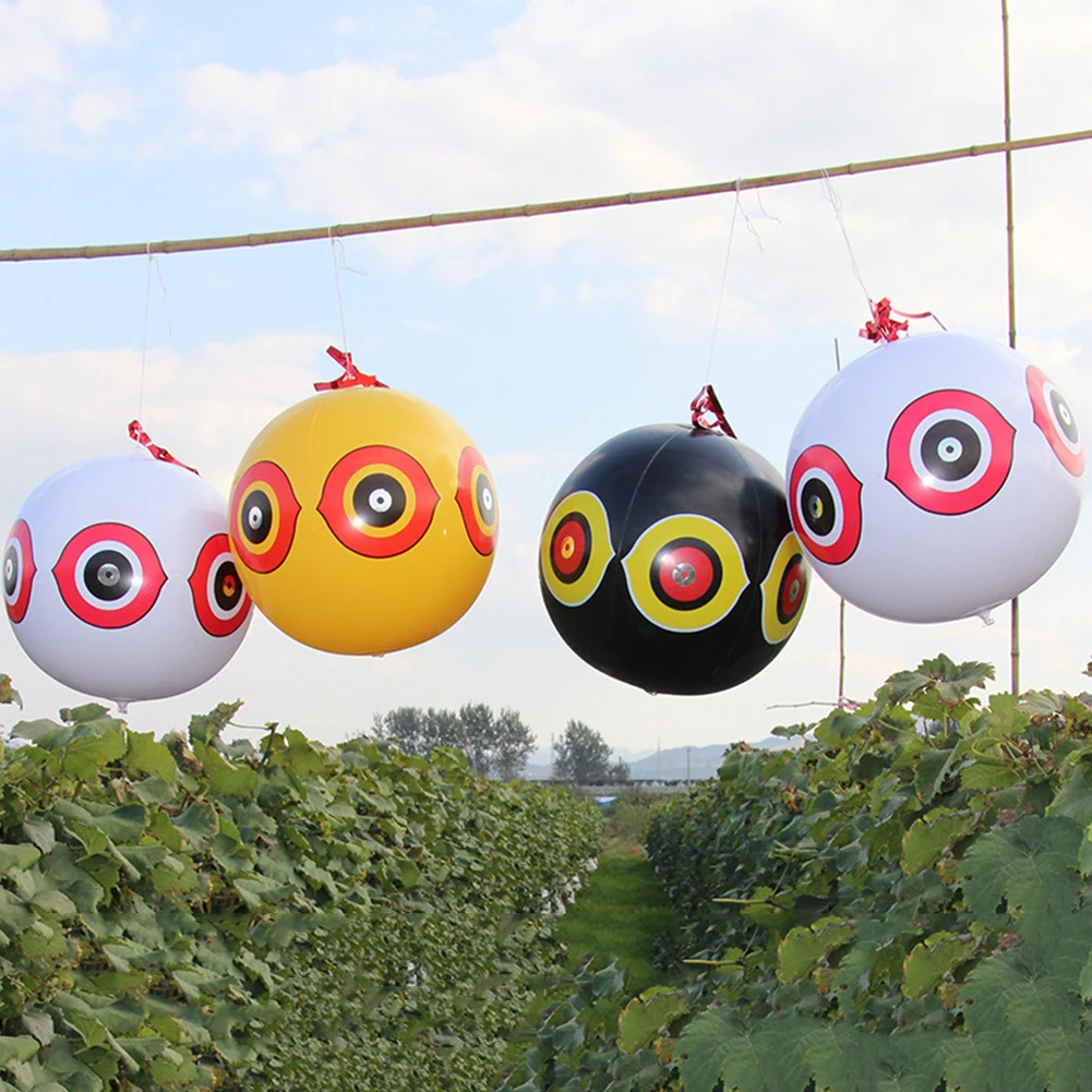 

Anti-Bird Repellent Balloons Scary Eyes with Eye Sticker and Rope Reliable Visual Deterrent Farm Orchard Protector killer