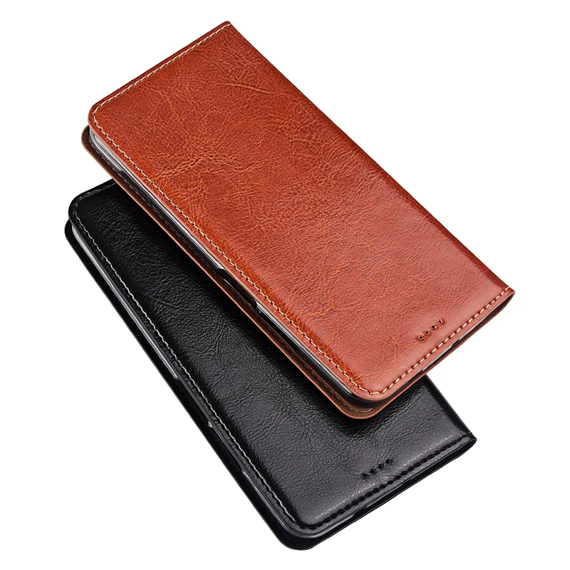 Crazy Horse Genuine Leather Case For Xiaomi Redmi Note 3 4 4X 5 6 7 8 8T 9 9T 10 11 12 Pro Max K20 K30 K40 Pro UItra Cover Cases images - 6