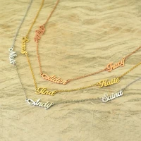 personalized name necklaces custom multiple name pendant name jewelry gold necklace birthday gift dainty triple name necklace