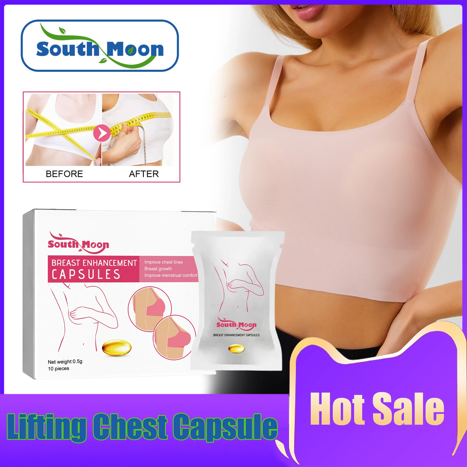 

10 шт., капсулы для увеличения груди