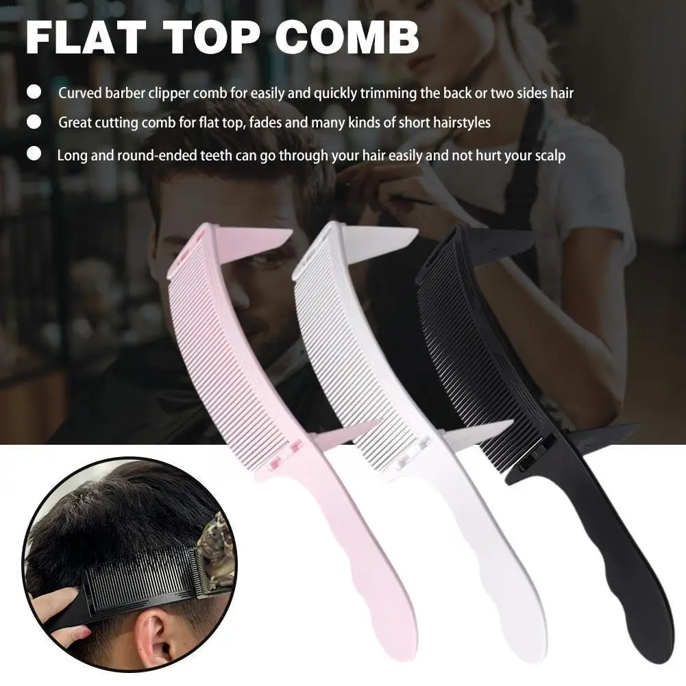 

Парикмахерская расческа с креативным позиционированием, расческа для стрижки волос с плоским верхом, салонная Парикмахерская Машинка для ...