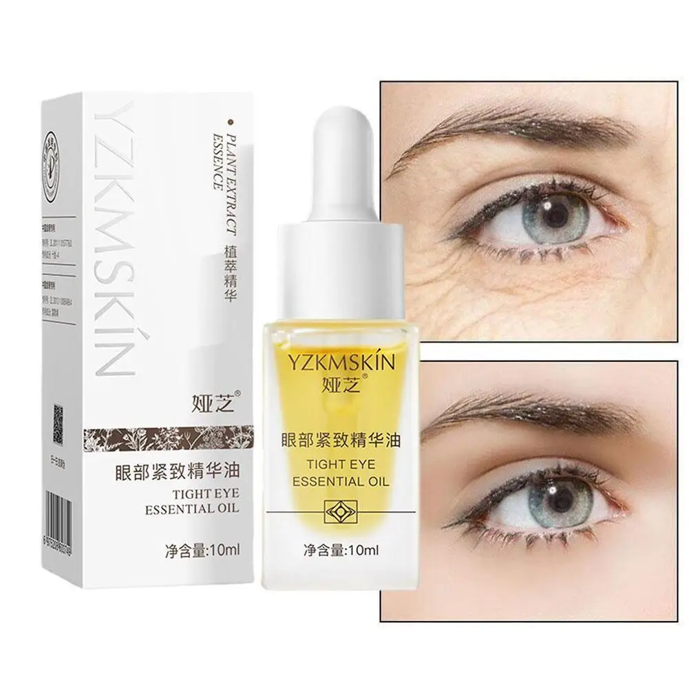

10ML Anti Dark Circles Eye Serum Peptide Anti Wrinkles Eye Bags Cream Roller Massager Eye Care Skincare products