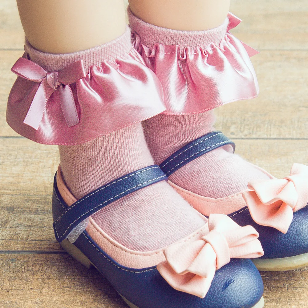 

Princess Baby Girls Socks Ruffled Solid Color Kids Socks Soft Infant Toddler Ankle Socks Autumn Children Short Sokken
