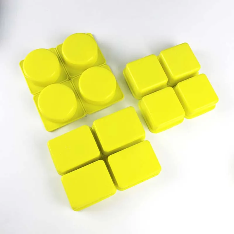 

Силиконовые формы для мыла с 4 полостями, Овальные, квадратные, круглые, в форме сердца, инструменты для изготовления каучукового мыла, ледян...