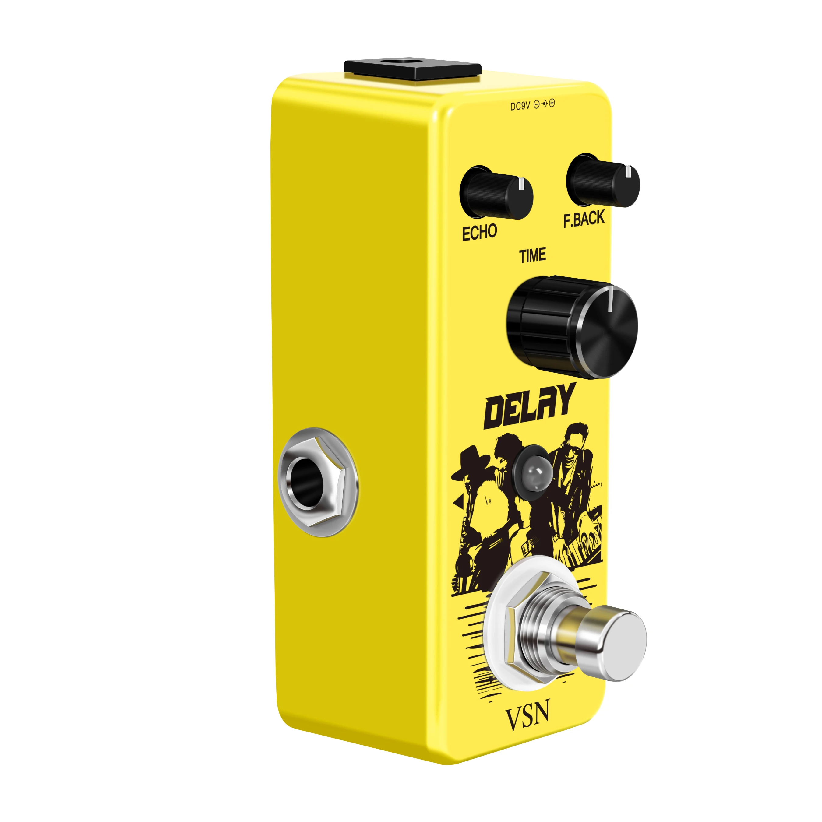 VSN LEF-314 Guitar Delay Pedal Analog Delay Guitar Effect Pedal Switching, Fully Vintage Delay True Bypass Full Metal Case