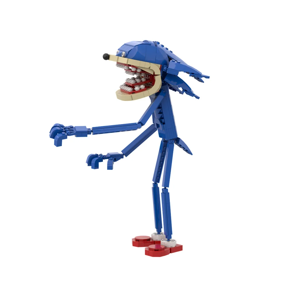 MOC анимированный персонаж Соносы модель строительных блоков ужас синевый ежик