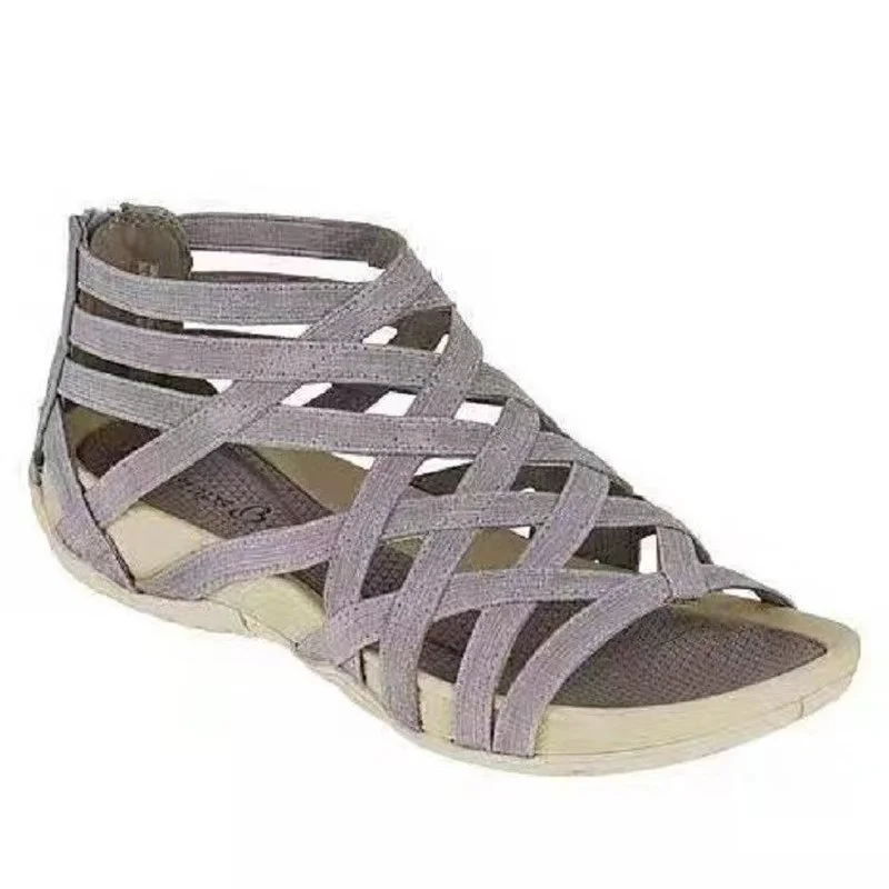 

2022 Women Sandals Round Toe Hollow-Out Breathable Summer New Fashion Women's Sandals Flat Sandals Casual Open Toe Rome Shoes