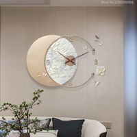 20 inches art embossed wall clock light luxury resin round modern design clock creative mute wall hanging watch home decor zegar