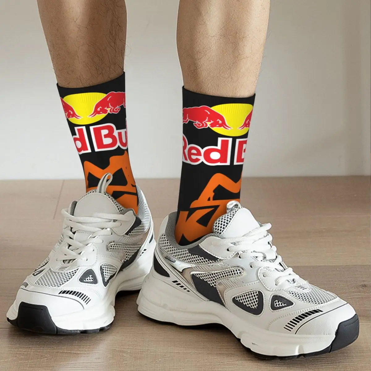 Motorcyle Rider Red Double-Bull Socks Motorcross Racing Accessories Extreme Sports Fan Socks for Moto Motorbike Rider