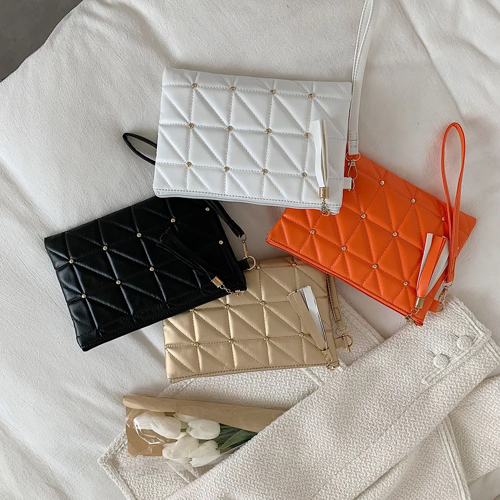 

Fashion Rivet Pattern Women Day Clutch Envelope Bag Retro PU Leather Ladies Handbags Women Birthday Party Present