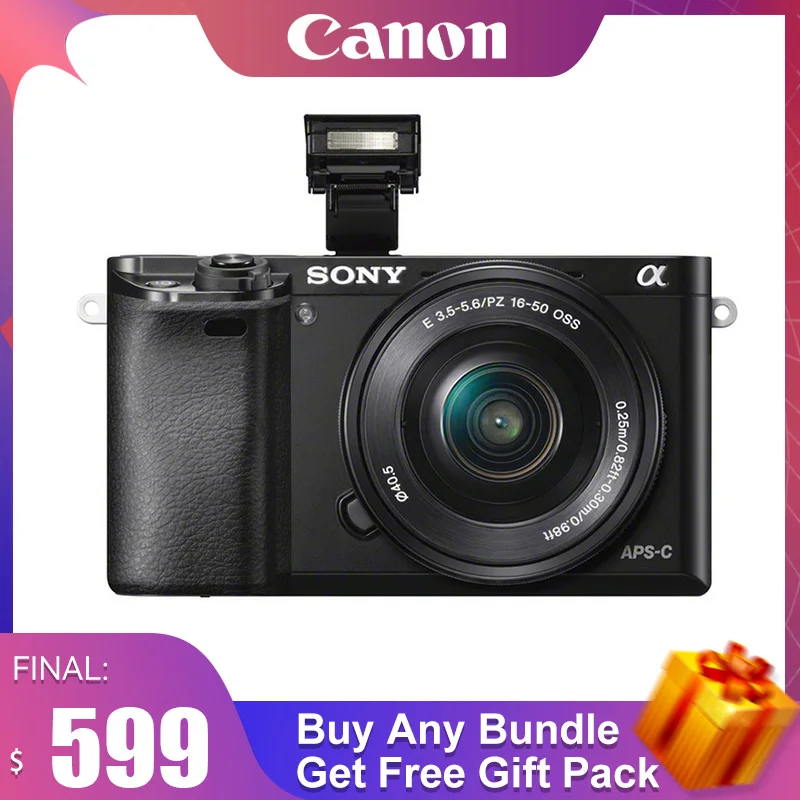 

Sony Camera Alpha A6000 E-Mount Mirrorless Camera Digital Camera Camera Fotografica Profesional（New Only Body）