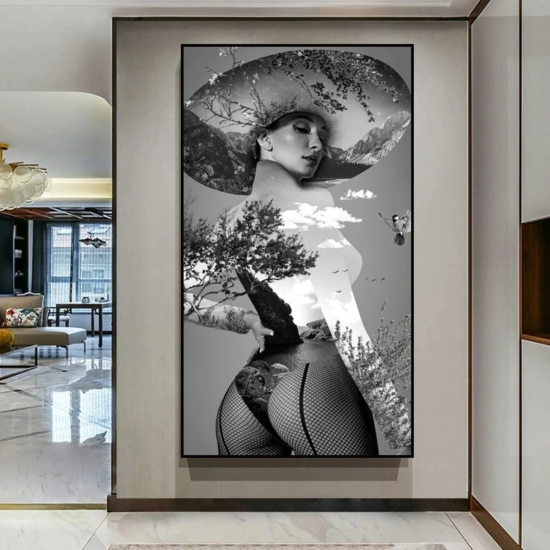 

Абстрактный пейзаж, искусство, Сексуальная фотография, современные настенные художественные плакаты и печатные настенные картины для спальни, домашний декор