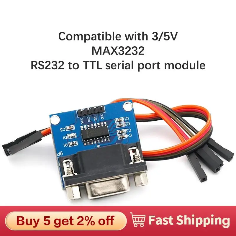 

Модуль преобразователя последовательного порта Mini MAX3232 RS232 в TTL коннектор мигающая плата преобразователя уровня плата последовательного преобразователя