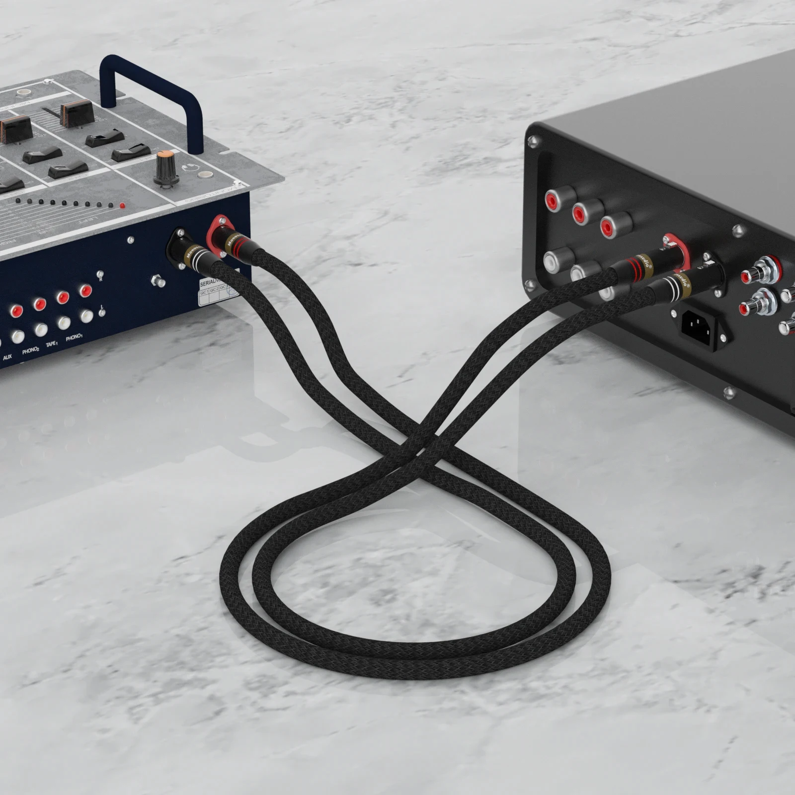 Соединительный кабель Monosaudio A202X2G 4N посеребренный OFC медный XLR с позолоченным