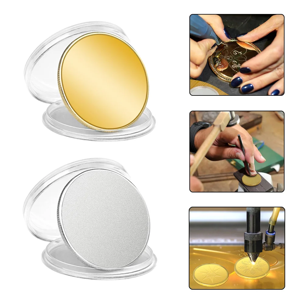 1/5/10/20 шт. пустая медаль для монеты вызова Co2 лазерная гравировка пустые твердый