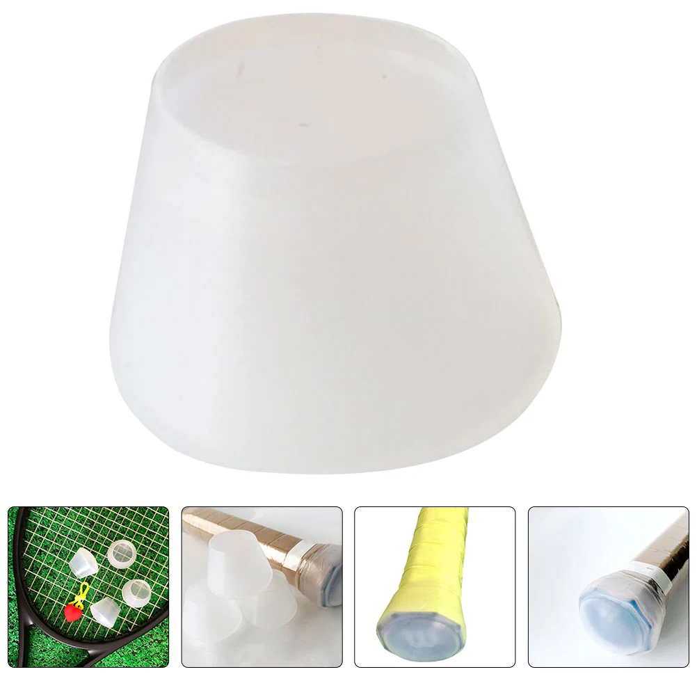 

Tennis Accessories Racket Silicone Case Power Hat Bottom Cover Equipment Shockproof Handle White