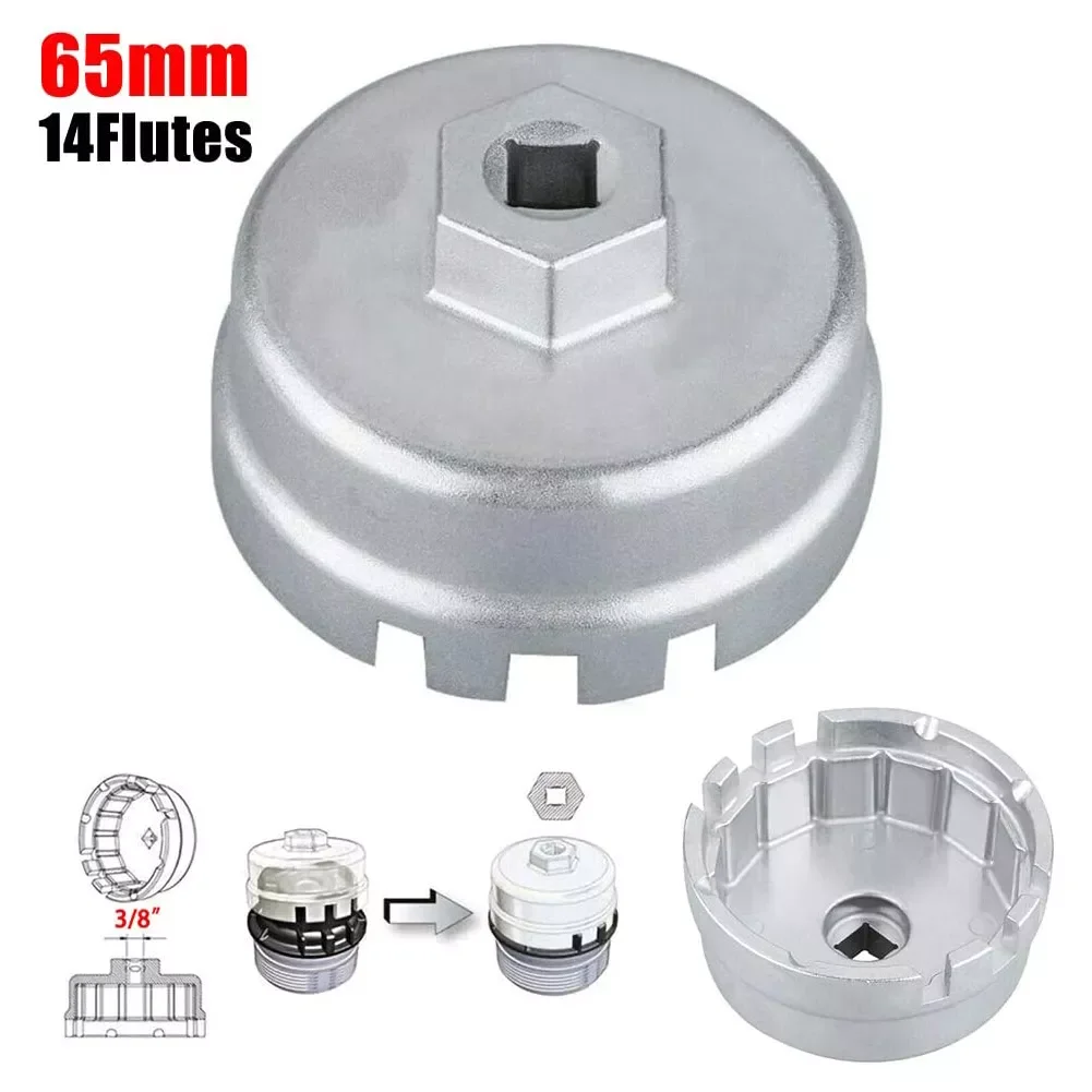 

65mm Oil Filter Cover Caps Wrench Remover Tool For Toyota/ Lexus 4 or 6 Cylinders Oil Filter Cover for Prius Corolla Camry Rav4