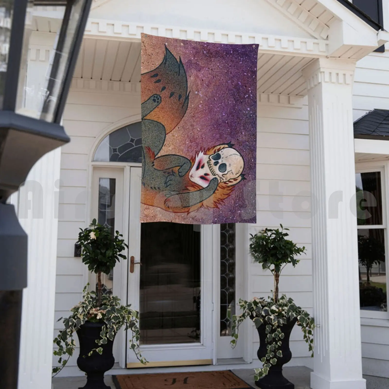 Изготовитель комаров флаг Автомобильный забавная китайская лисица Йокай чай