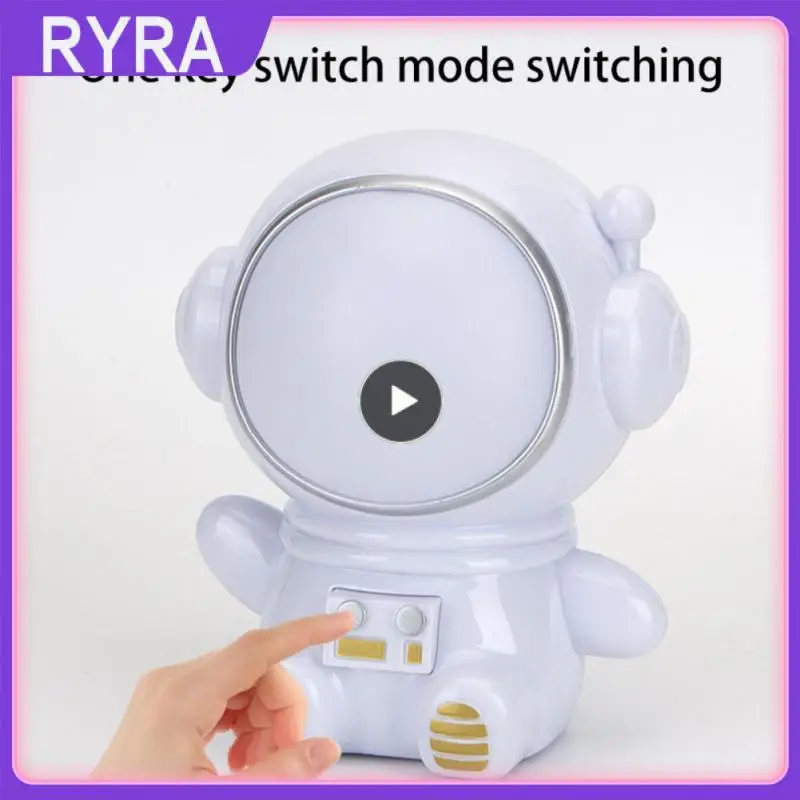 

Cartoon Night Light Colorful Spaceman Night Lamp USB Rechargeable Atmosphere Light Children's Room Decoration Lighting Birthday