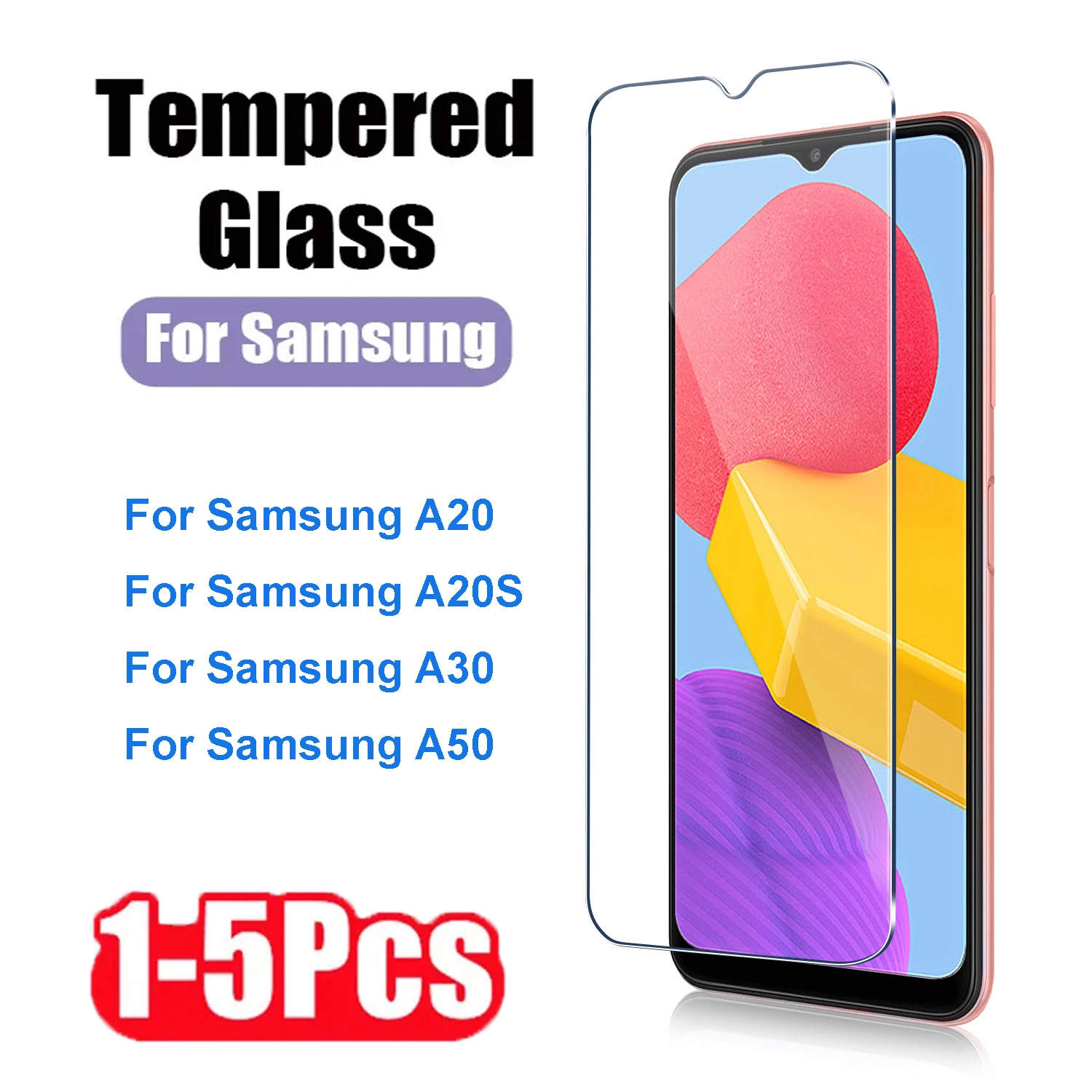 

1-5PCS 9H HD Tempered Glass For Samsung Galaxy A20S A30 A50 Screen Protectors For A50 A30 A20 Glass Films
