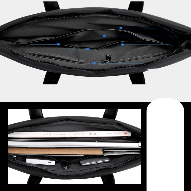 Портфель ручной из ткани Оксфорд для документов и