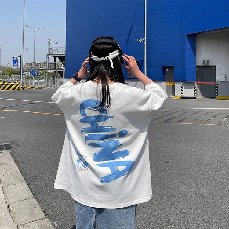 Одежда для пары летняя новая футболка Женские Простые повседневные Модные топы в