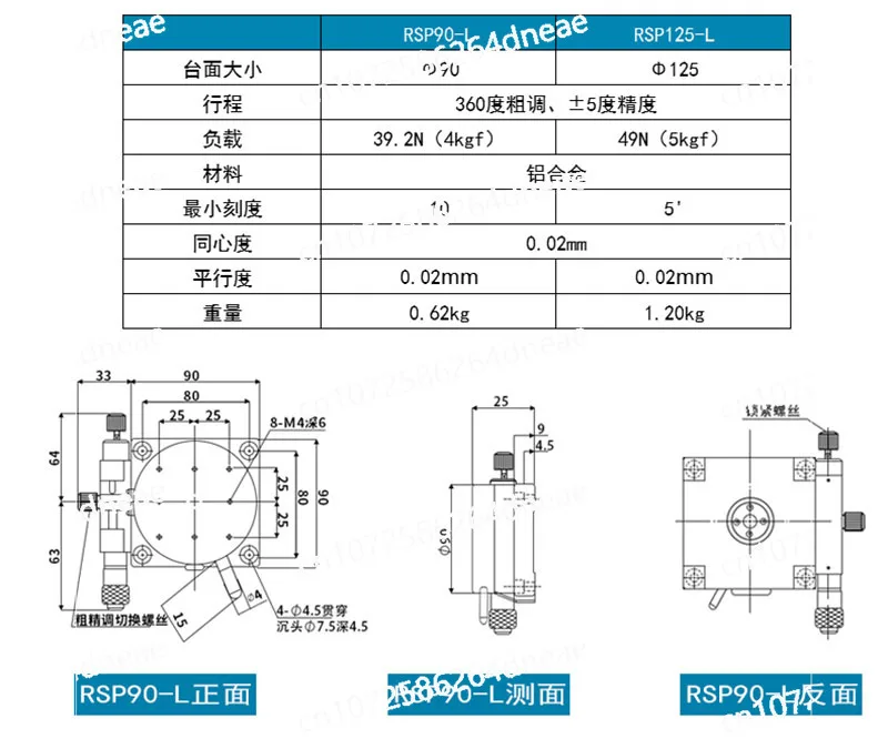 Ось R 90 мм 3 6 дюйма ручной поворотный микрометр с раздвижным столом на 360 градусов
