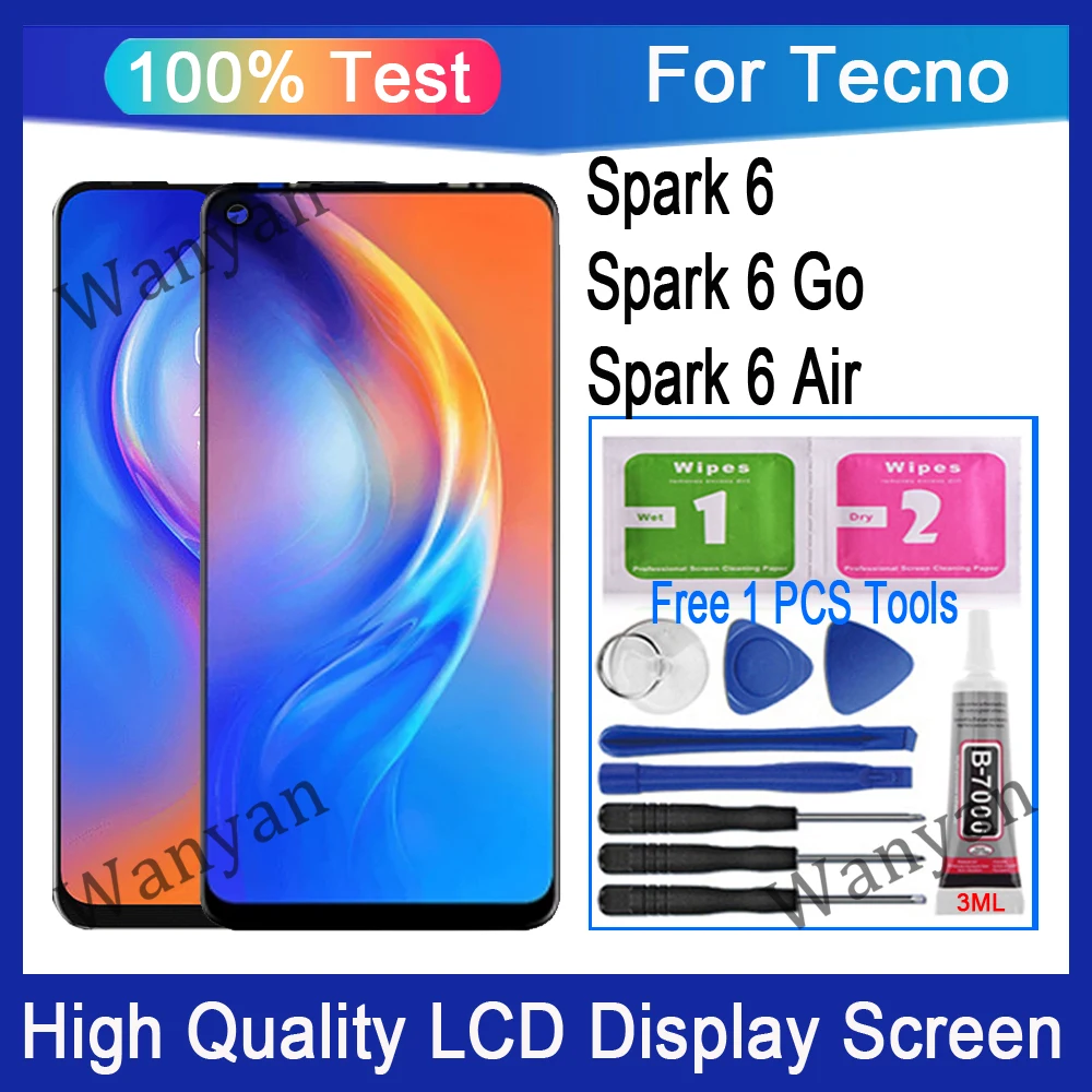 

Оригинальный сенсорный экран для Tecno Spark 6 KE7 Spark 6 Go KE5j KE5k Spark 6 Air KE6 KE6j