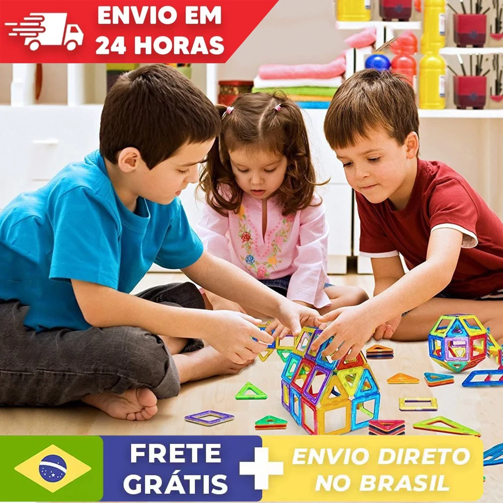 

120Pcs Mini Magnetic Magnet Building Blocks DIY Construction Designer Set Magnetic Educational Toys For Children Kids Gifts Toy