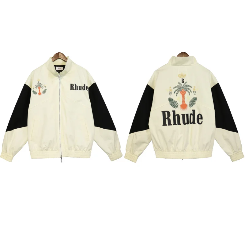 

Clothing Men 2023 Streetwear Windbreaker Baseball Jacket Casual Hip Hop College Unisex Letterman Varsity Jackets RHUDE