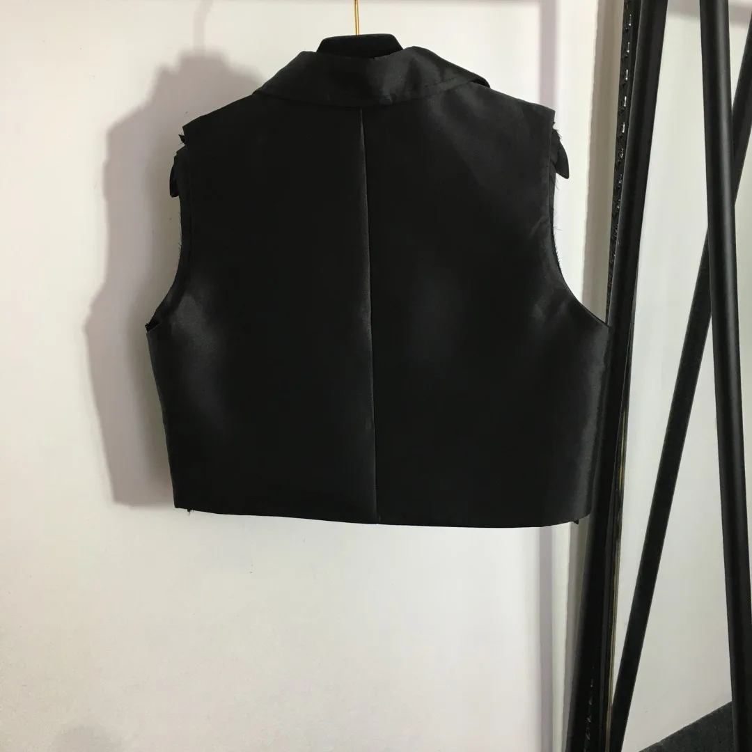 

2023 Women's New Vest Lapel Pocket Vest Y2K Tops Woman Clothing 1989646410