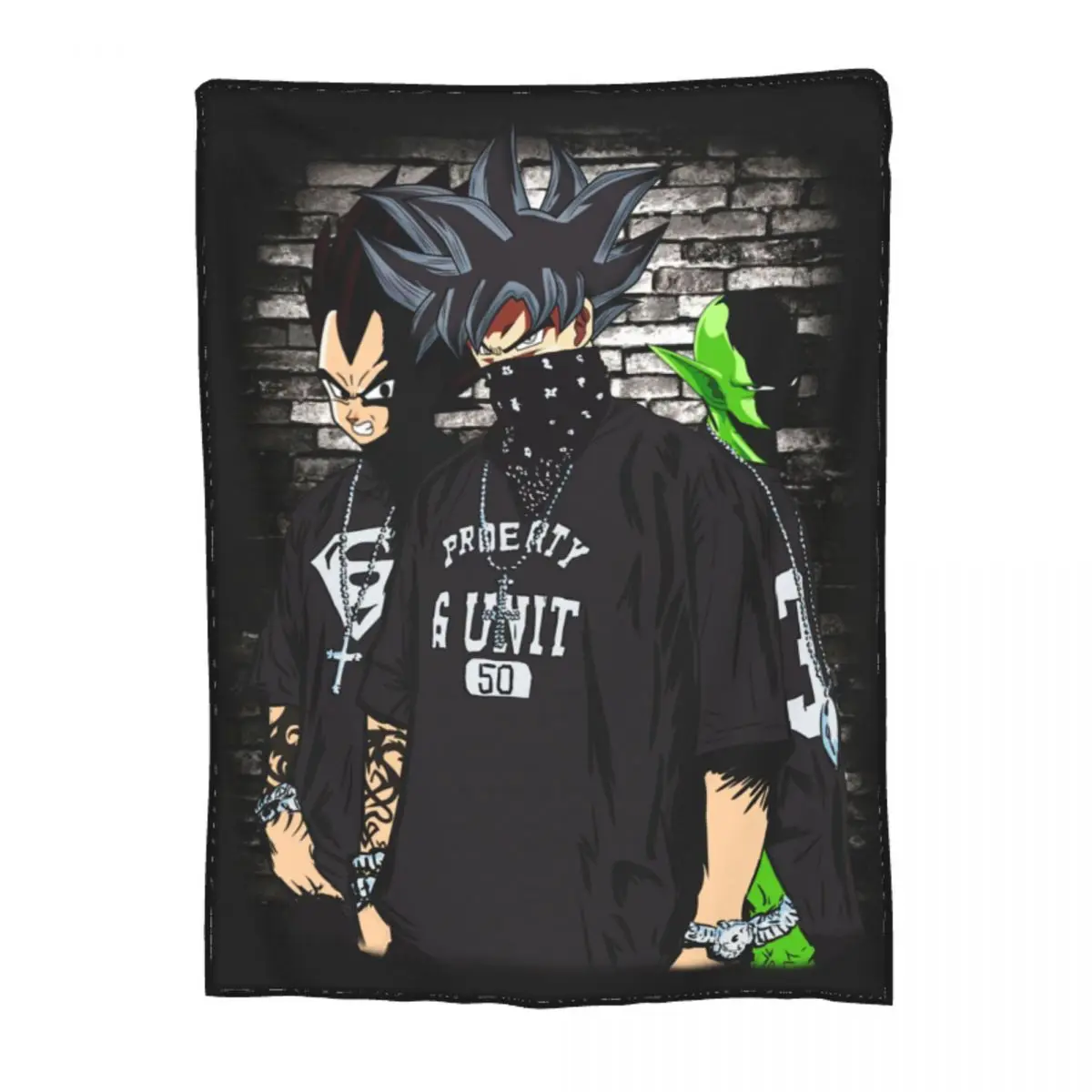 

Japan Anime Accessories Gangsta Cool Blanket Awesome Cartoon Piccolo Multifunction Warm Throw Blanket Couch Bedding Throws