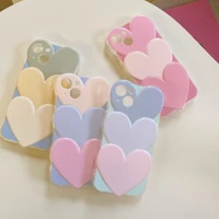 fashionable stacked hearts candy color case for iphone 13 pro max back phone cover for 12 11 pro max x xs max xr 7 8 plus capa
