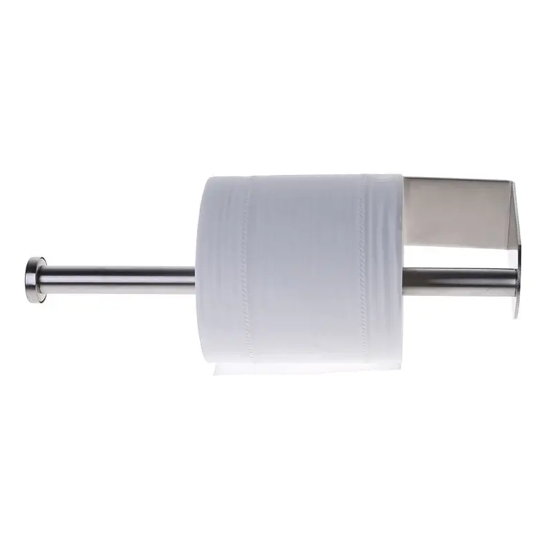 

European Style Adhesive Vertical Paper Towel Holder Stainless Steel Wall Mount Bathroom Kitchen Toilet Tissue Roll Storage Rack