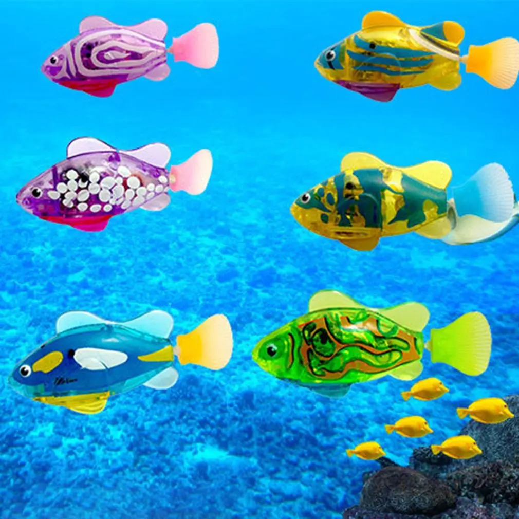 

8pcs Electronic Pet Fish Robot Fish Cat Toy Cat Enrichment Cat Stuff Kitty Exercise Toy Fish With LED Light Cat Playing Supplies