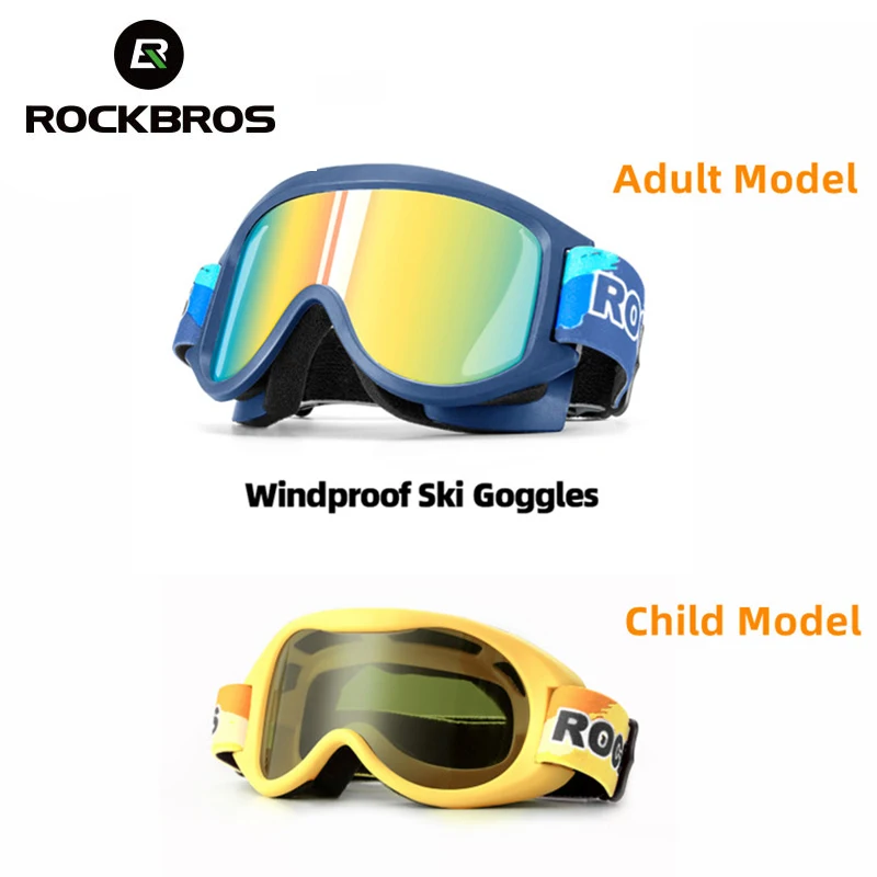 

Лыжные очки ROCKBROS, незапотевающие лыжные очки для сноуборда, мужские, женские, детские лыжные очки, защита UV400, ветрозащитные очки для сноубор...