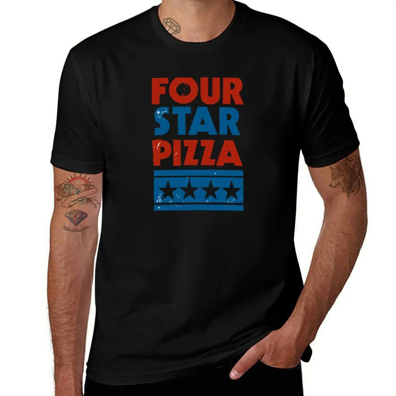 Фото Футболка Resto Four Star Pizza, повседневная футболка для летнего отдыха №1
