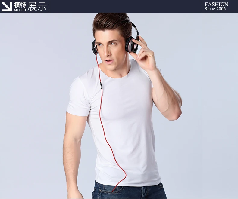 

30910 Men's blank t-shirt men's spring 100% cotton short sleeve t-shirt men's casual retro t-shirt men's