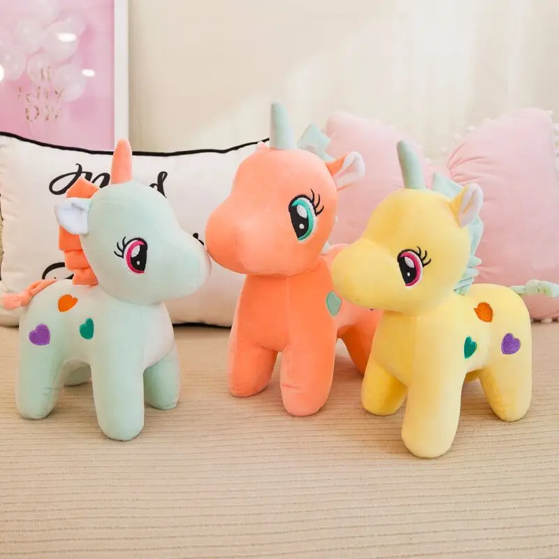 

30 см мультфильм единорог Радуга лошадь Плюшевая Кукла Мягкие животные детские игрушки