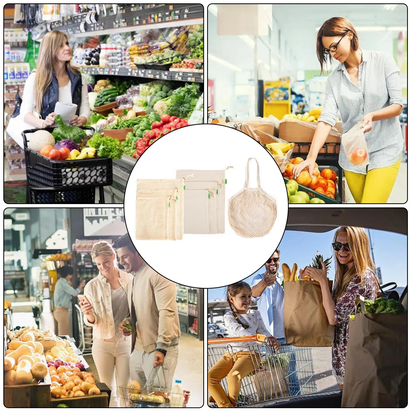 

8 шт., сетчатые мешки для продуктов