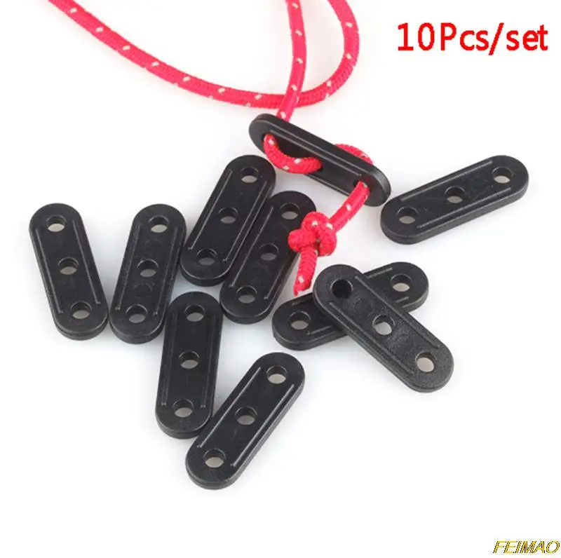 

10PCS Tent Lock Cord Tightener Camping Fastener Tensioners Outdoor Camping Accessories Tent Wind Rope Adjustment Buckle